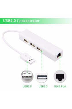 Usb Hub Çoklayıcı Ethernet Lan internet Çevirici Dönüştürücü Adaptör