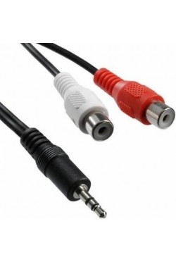 3.5mm Stereo Erkek Dişi 2Rca Tos Ses Kablo Çevirici Adaptör