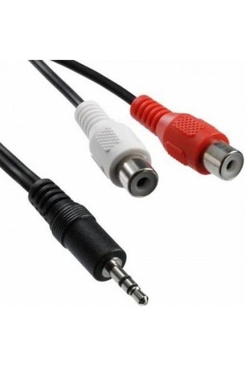 3.5mm Stereo Erkek Dişi 2Rca Tos Ses Kablo Çevirici Adaptör